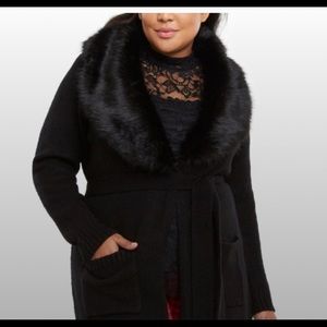 Torrid Wool and Fur Collar Coat Size 4